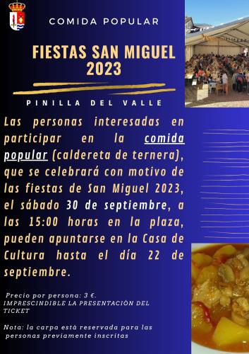 COMIDA POPULAR FIESTAS SAN MIGUEL 2023